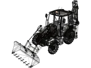 Backhoe Loader 3D Model