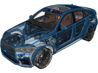BMW X6M (2015) 3D Model