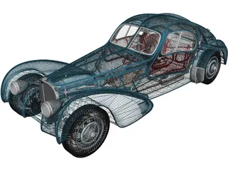 Bugatti Type 57 Atlantic (1934) 3D Model