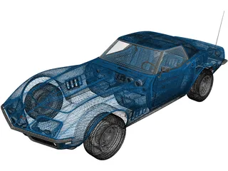 Chevrolet Corvette Convertible (1968) 3D Model