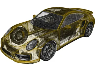 Porsche 911 Turbo S (2016) 3D Model