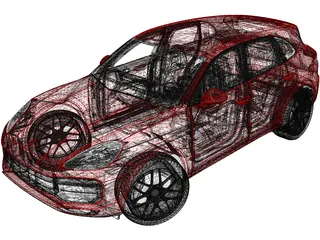 Porsche Cayenne Turbo (2018) 3D Model