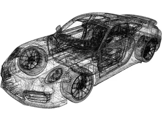 Porsche 911 Turbo S (2016) 3D Model