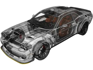 Dodge Challenger SRT Hellcat (2018) 3D Model