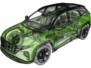 Hyundai Tucson Hybrid (2021) 3D Model