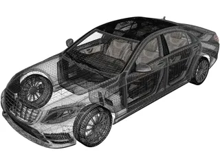 Mercedes-Benz S-class (2014) 3D Model