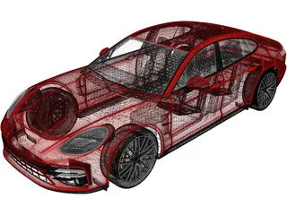 Porsche Panamera Turbo S (2021) 3D Model