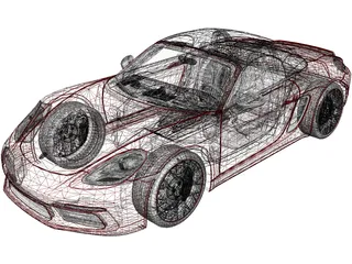 Porsche 718 Boxster S (2017) 3D Model