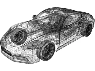 Porsche 718 Cayman S (2017) 3D Model