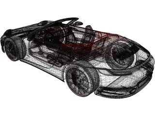 Porsche 911 Carrera Cabriolet (2019) 3D Model