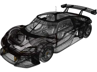 Porsche Mission R Concept (2021) 3D Model