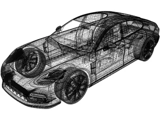 Porsche Panamera GTS (2019) 3D Model