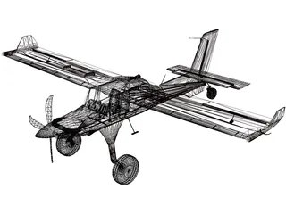 PZL-104 Wilga 3D Model
