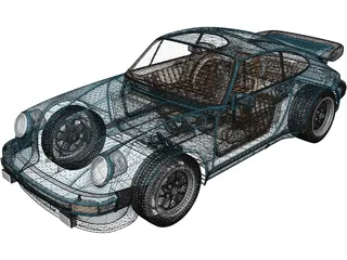 Porsche 911 Turbo (1975) 3D Model