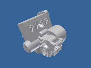 Honda Motorcycle 600cc Engine 3D Model