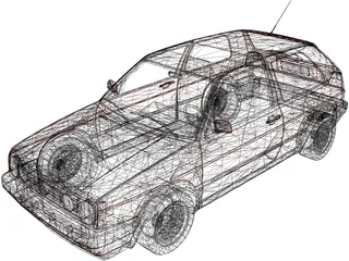 Volkswagen Golf (1992) 3D Model