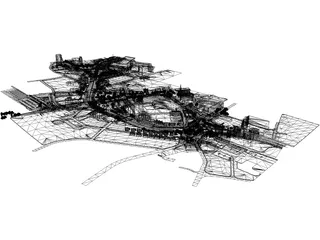 Warwick City, UK 3D Model