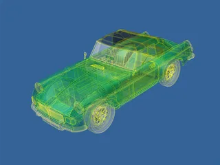 MGB Sports Car 3D Model