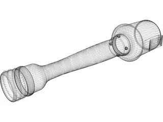 German Potato Masher WW1 3D Model