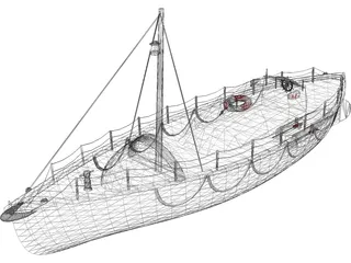 41ft Watson Class Lifeboat 3D Model