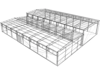 Warehouse Industrial 3D Model