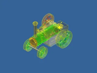 Stream Train Toy 3D Model