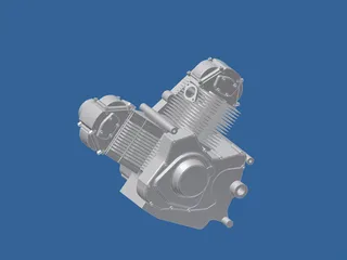 Ducati 900ss Motorcycle Engine 3D Model