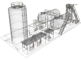 Diesel Pompstation 3D Model
