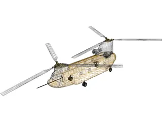 Boeing CH-47D Chinook 3D Model