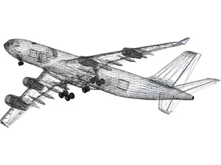 Airbus A340-200 3D Model