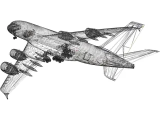 Airbus A380-800 Singapore Airlines 3D Model