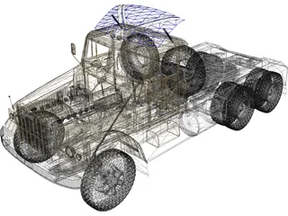 KrAZ 256 B1 3D Model