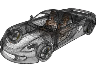 Porsche Carrera GT (2003) 3D Model