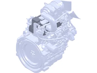 Isuzu 3CA1GZG01 Engine 3D Model