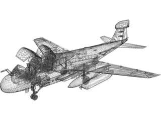 Grumman EA-6B Prowler 3D Model