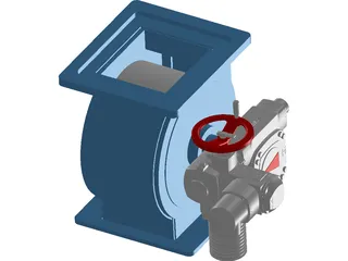 Silo Flow Control Valve 3D Model