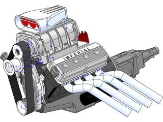Hemi 392 Engine 3D Model