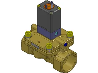 Burket Solenoid Valve 5281 1 1/4 inch 3D Model