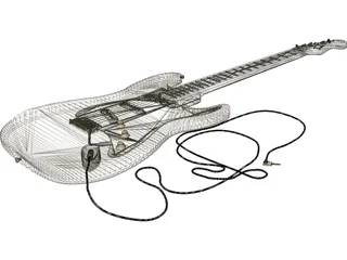 Fender Stratocaster Guitar 3D Model