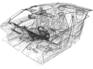 Interior Audi S5 (2010) 3D Model