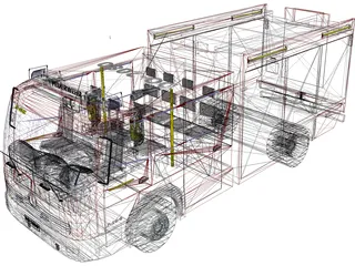 LF 16/12 Germany Firetruck 3D Model