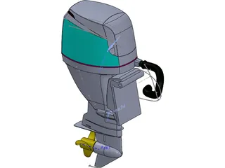 Yamaha Outboard Motor 3D Model