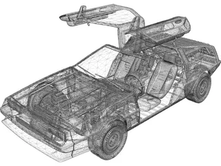 DMC DeLorean (1980) 3D Model
