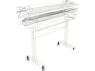 HP 750c Plotter 3D Model