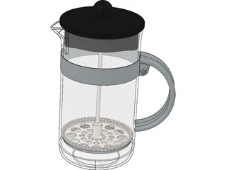 French Press 3D Model