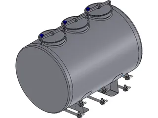 Horizontal Tank 1500L 3D Model