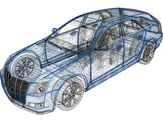 Cadillac CTS Sport Wagon (2010) 3D Model