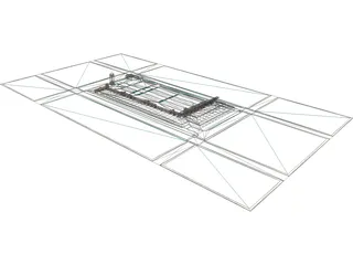 Colonial Hispanic Strip Mall 3D Model