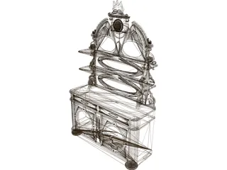 Victorian Sideboard 3D Model