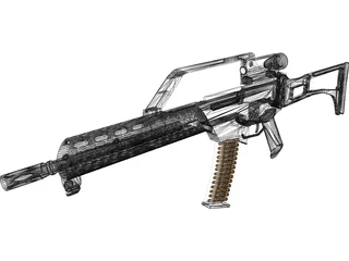 H&K G36K 3D Model